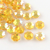AB-Color Plated Flower Transparent Glass Beads X-GLAA-R160-05AB-1