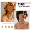 12Pcs Brass Micro Pave Clear Cubic Zirconia Charms ZIRC-HS0001-15-6