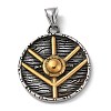Ion Plating(IP) 304 Stainless Steel Pendants STAS-D014-04AG-1