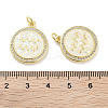 Brass Micro Pave Clear Cubic Zirconia Pendants KK-L213-032G-3
