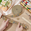 Rhombus Pattern Ethnic Style Polyester Ribbons OCOR-BC0009-21C-3