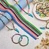 10 Strands 10 Colors Flat Round Handmade Polymer Clay Beads CLAY-SZ0002-04B-3