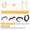 12Pair 2 Color 304 Stainless Steel Huggie Hoop Earrings EJEW-UN0032-61-5