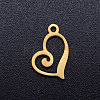 201 Stainless Steel Open Heart Charms STAS-Q201-JN320-2-1