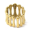 Ion Plating(IP) 304 Stainless Steel Open Cuff Ring for Women RJEW-F166-04G-02-3