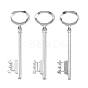 Tibetan Style Alloy Skeleton Key Large Pendants TIBEP-S105-P-RS-1