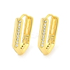 Brass Micro Pave Clear Cubic Zirconia Hoop Earrings for Women EJEW-K286-05G-1