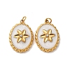 304 Stainless Steel Enamel Pendants STAS-U061-50G-1