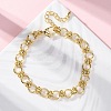 Brass Ring Link Chain Bracelets for Women Men BJEW-K273-05G-1