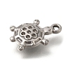 304 Stainless Steel Pendant Rhinestone Settings STAS-M075-10P-2
