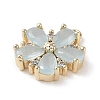 Brass Micro Pave Cubic Zirconia Charms KK-G491-26G-04-2
