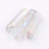 Electroplated Natural Quartz Crystal Graduated Beads Strands G-P315-A10-2