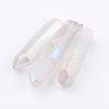 Electroplated Natural Quartz Crystal Graduated Beads Strands G-P315-A10-2