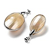 Electroplate Natural Shell Big Pendants KK-F882-05P-2