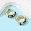 Brass Micro Pave Cubic Zirconia Huggie Hoop Earrings EJEW-R144-004A-NF-2