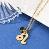304 Stainless Steel Glass Drill Birth Stone Constellation Pendant Necklaces LS-STAS-D305-08G-E-4