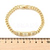 Brass Micro Pave Clear Cubic Zirconia Link Bracelets BJEW-F498-04A-G-5