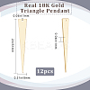 12Pcs Brass Pendants KK-BBC0008-39-2