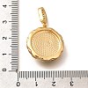 Brass Micro Pave Cubic Zirconia Pendents KK-R212-03G-03-3