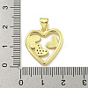 Rack Plating Brass Enamel Cubic Zirconia Pendants KK-B091-14-3