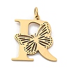 Ion Plating(IP) 201 Stainless Steel Pendants STAS-N103-184G-R-1