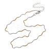 1.5MM Two Tone 304 Stainless Steel Wave Snake Chain Necklaces for Women NJEW-G194-01GP-4