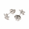 Non-Tarnish 304 Stainless Steel Star Stud Earrings for Women EJEW-C004-08P-2
