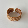 Rattan Braided Cuff Bangles WGEC89A-01-1