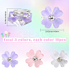 30Pcs 3 Colors Zinc Alloy Resin Hair Fastener OHAR-SC0001-16B-2