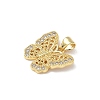 Brass Micro Pave Cubic Zirconia Charms KK-Q068-09D-G-2