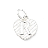 925 Sterling Silver Heart with Capital Letter Charms STER-S009-13R-S-1