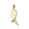 Brass Micro Pave Clear Cubic Zirconia Pendants KK-A221-06G-1