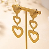 Heart Zinc Alloy Dangle Stud Earrings FS-WG20C8F-01-3