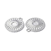 Tarnish Resistant 304 Stainless Steel Pendant Cabochon Settings STAS-C066-13P-3