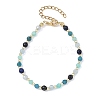 Natural White Jade & Amazonite & Apatite & Lapis Lazuli Round Beaded Necklaces and Bracelet Set SJEW-JS01382-7