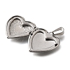 316 Stainless Steel Locket Pendants STAS-C123-02A-P-2