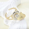 Brass Cuff Rings for Women RJEW-G347-09G-1