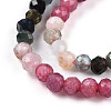 Gradient Color Natural Multicolor Tourmaline Beads Strands G-T141-68B-4