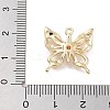 Brass Pave Clear Cubic Zirconia Pendants KK-Z061-14G-01-3