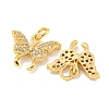 Brass Micro Pave Clear Cubic Zirconia Pendants KK-P275-35G-2