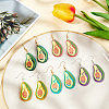 Olycraft 3D Printed Avocado Charm Dangle Earring Making Kit for Girl Women DIY-OC0007-68-5