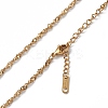 Ion Plating(IP) 304 Stainless Steel Singapore Chain Necklace for Men Women NJEW-K245-013A-2