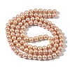 Baking Paint Pearlized Glass Pearl Round Bead Strands HY-XCP0001-30-5
