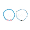 2Pcs Glass Seed Beads Stretch Bracelets for Women BJEW-JB11693-2