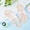 Polyester Long Paillette Embroidery Lace Gloves AJEW-WH20006-119A-4