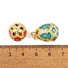 Brass Micro Pave Cubic Zirconia Pendants KK-E112-08G-4