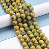 Natural Verdite Stone Beads Strands G-C242-03D-2