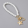 Glass Pearl DIY Keychains AJEW-WH0289-78-1