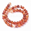 Natural Striped Agate/Banded Agate Beads Strands G-G582-4mm-59-2