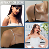 3 Pairs 3 Colors Alloy Rhineetone Link Bra Straps AJEW-CY0001-76-4